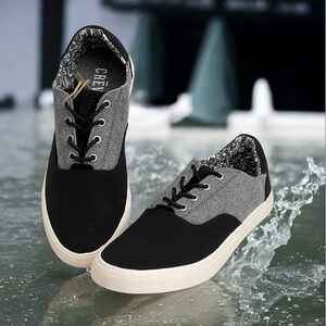 Crevo Sneakers Sz 11 Tiller Casual Black Gray‎ Comfort Shoes Memory Foam Men